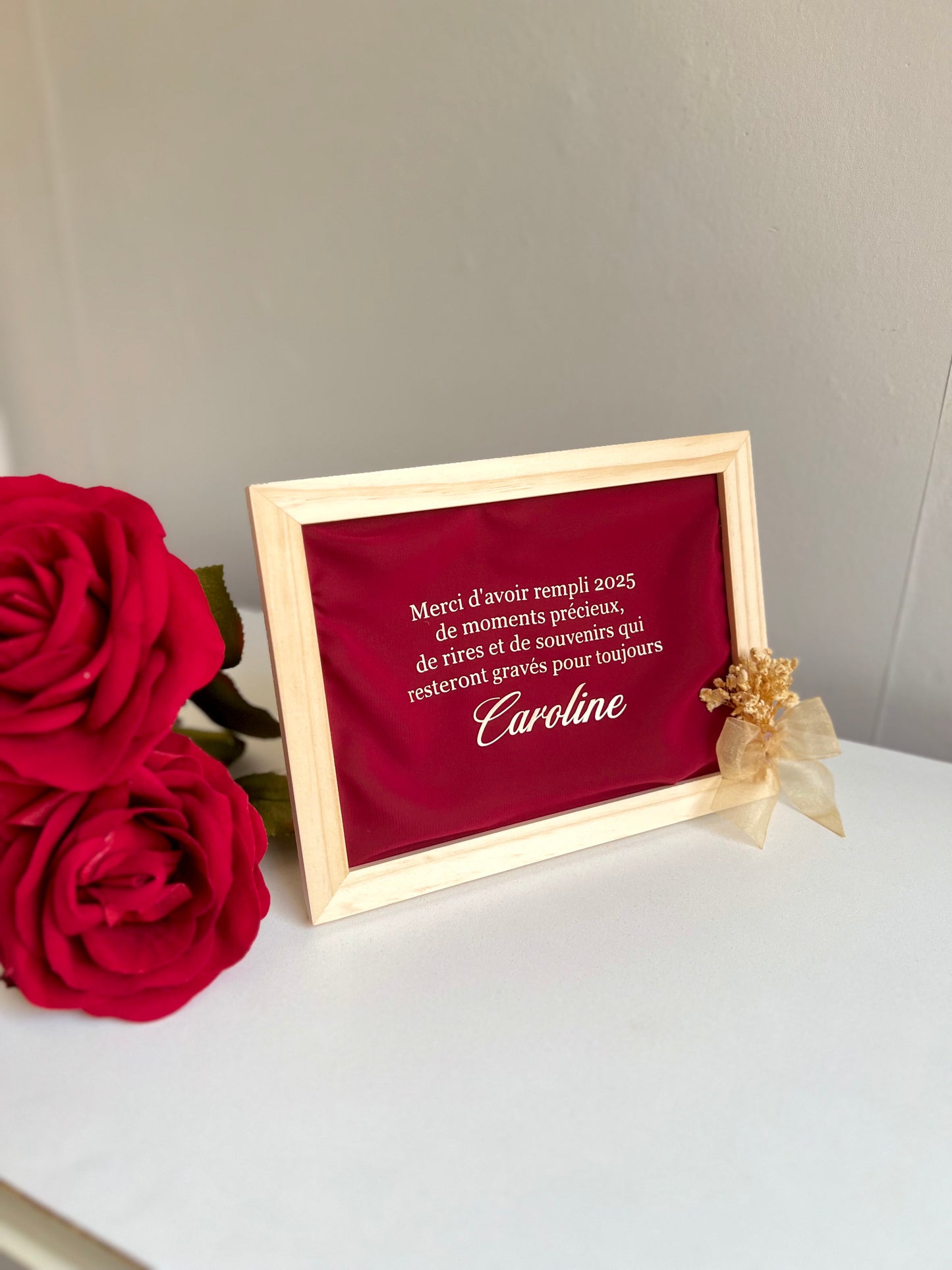 Cadre personnalisé – Message de remerciement