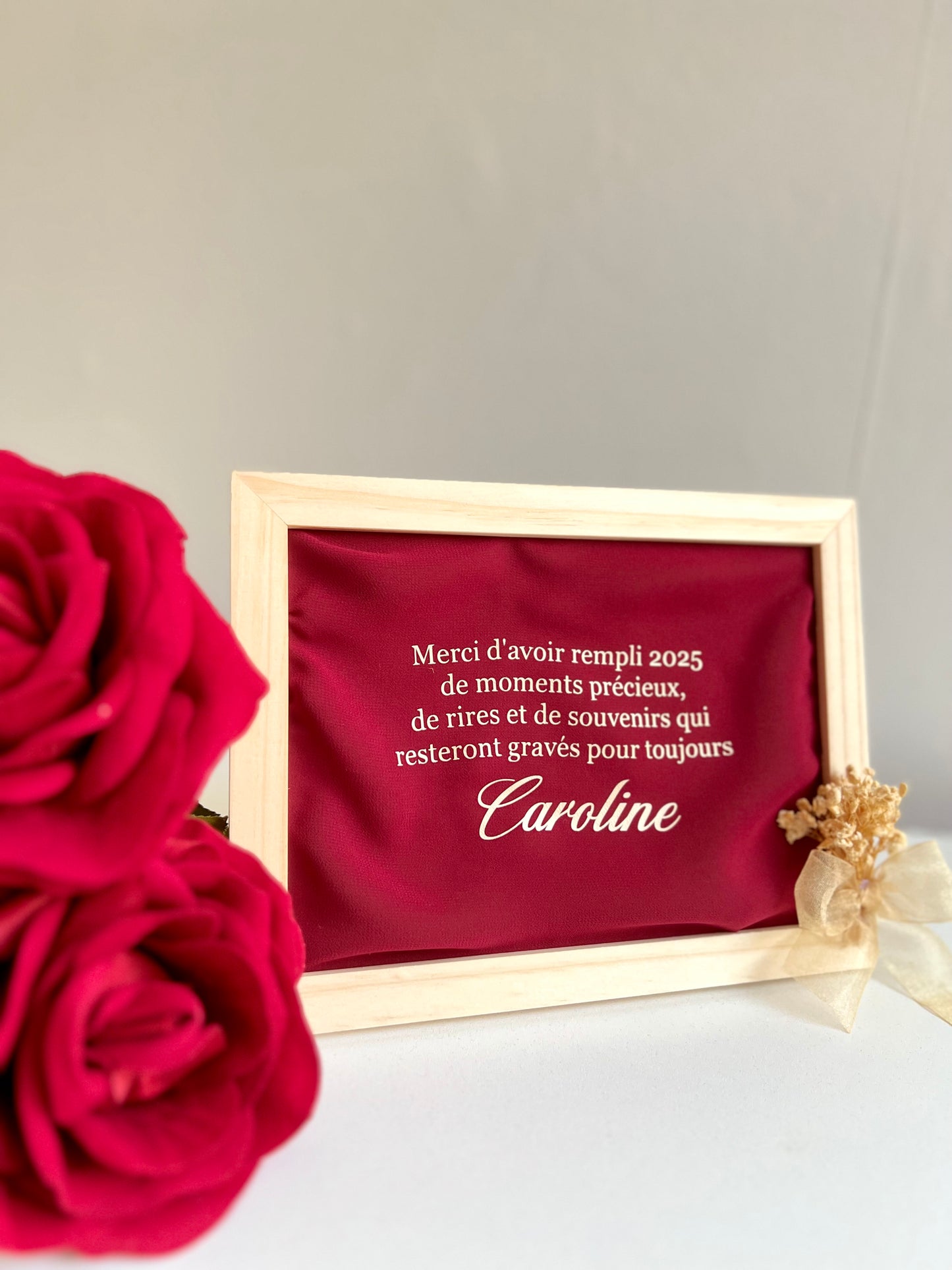 Cadre personnalisé – Message de remerciement